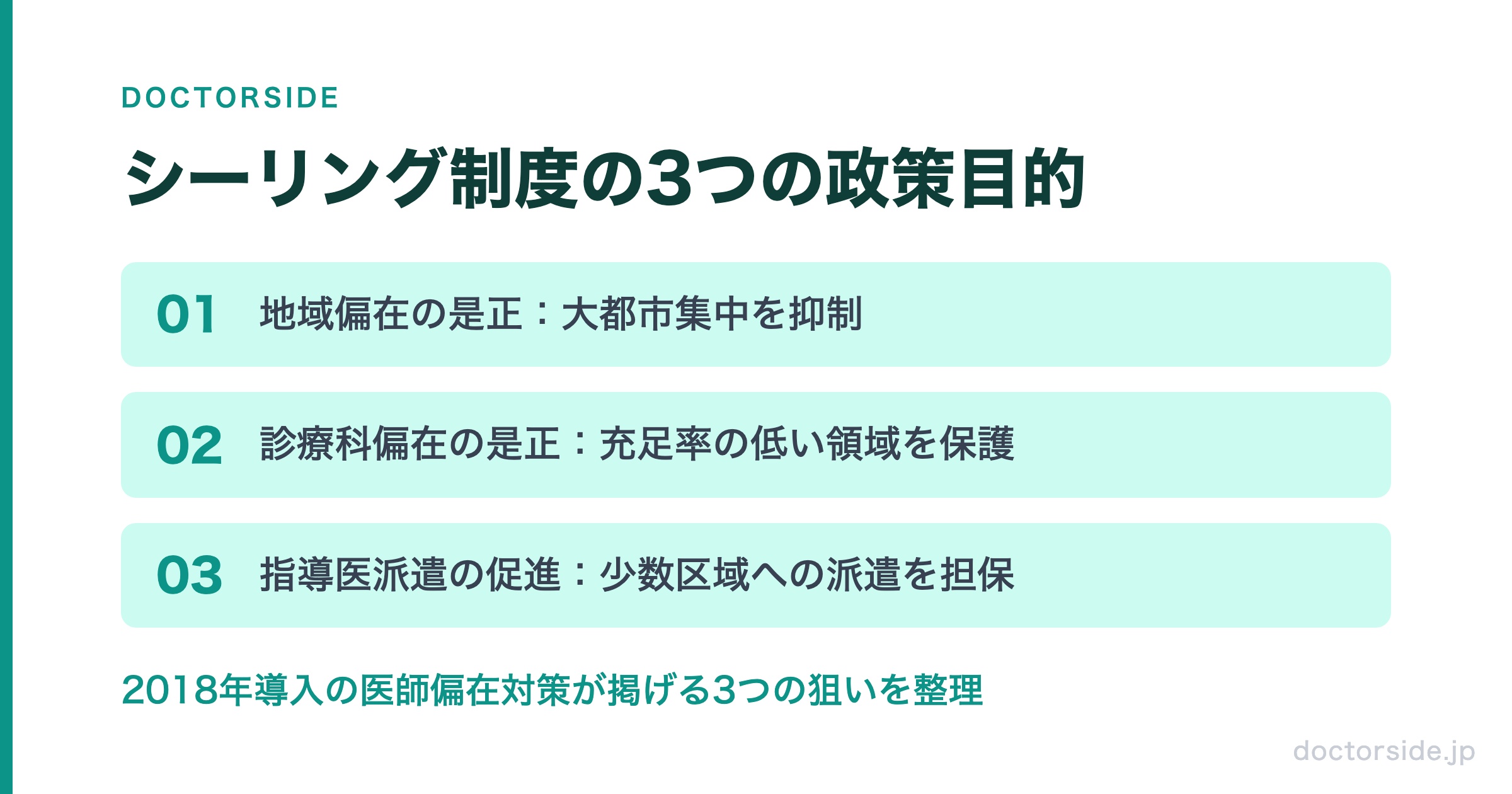 シーリング制度の3つの政策目的